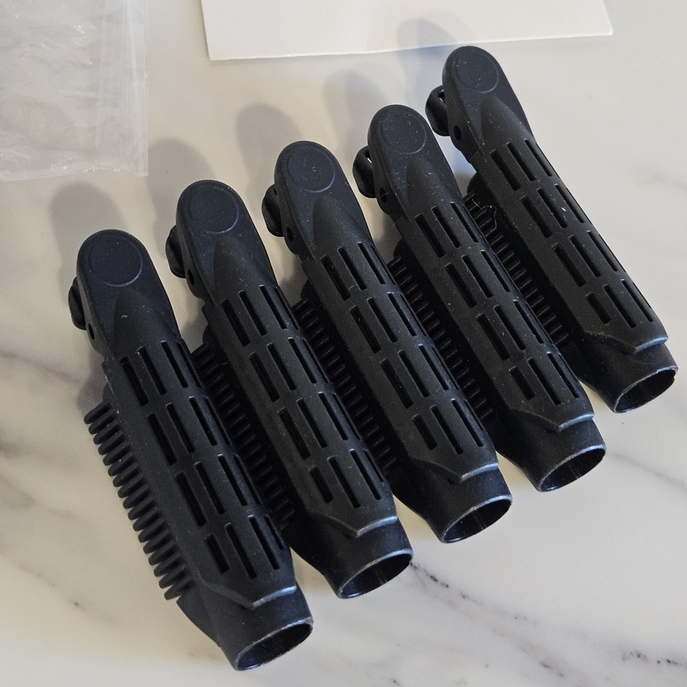 NEW - 5 Black Hair Curling Styling Rod / Clips